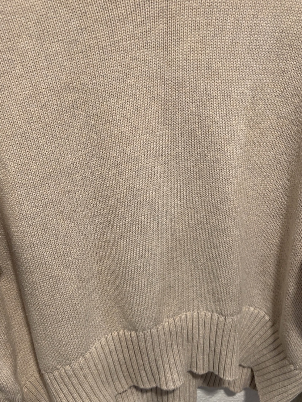 Quince Beige Crewneck Sweater - Soft Rib Knit - Picture 5 of 5